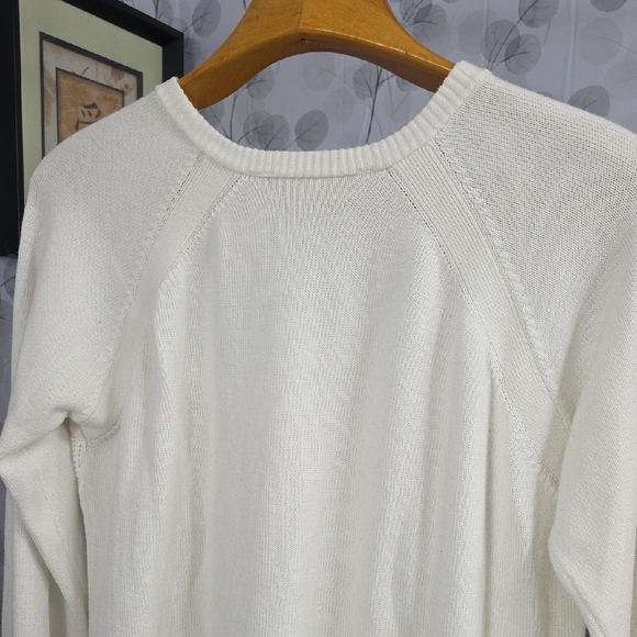 Athleta White Varsity Sweater - Picture 7 of 9